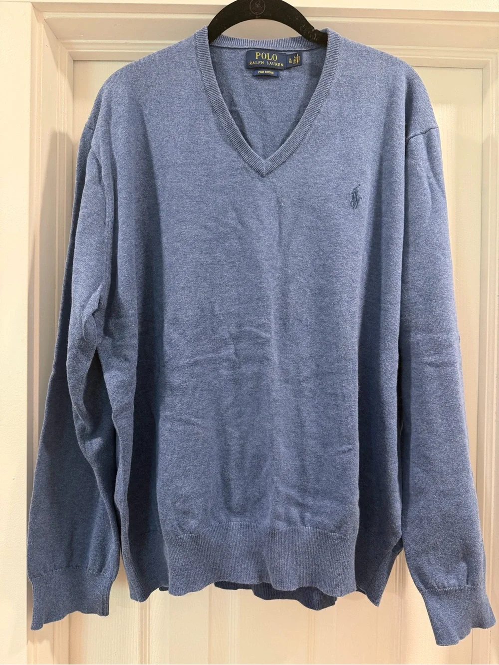 Polo by Ralph Lauren Men's V-Neck Sweater — Blue
